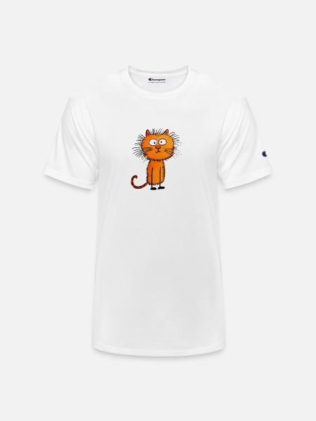 Funny Cat - Champion Unisex T-Shirt - white