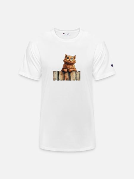 Funny Cat - Champion Unisex T-Shirt - white
