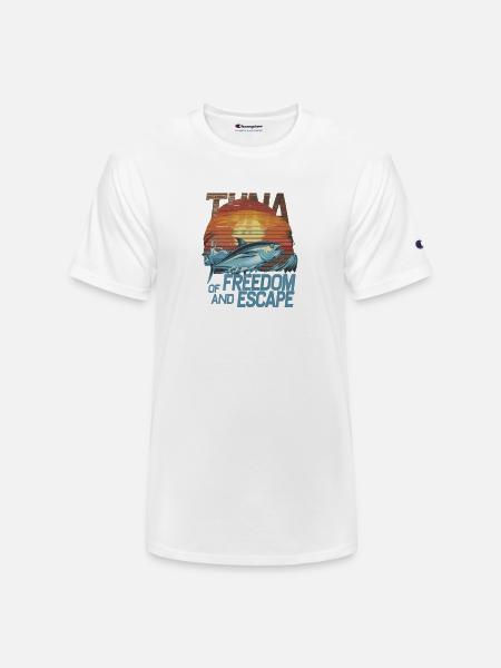Ocean Depths and Tuna - Champion Unisex T-Shirt - white