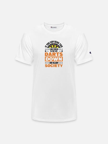 Darts Dart Player - Champion Unisex T-Shirt - white
