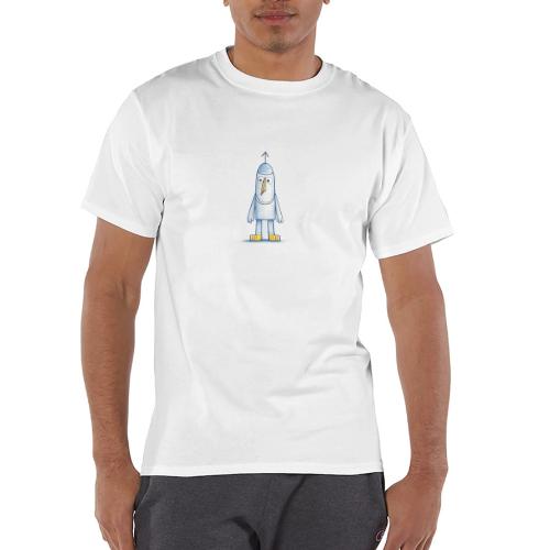 Funny Doodle Bird Character - Champion Unisex T-Shirt