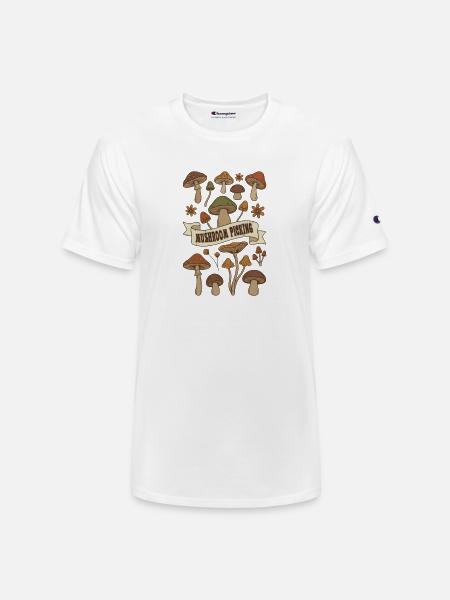 Mushroom Picking Harvest - Champion Unisex T-Shirt - white