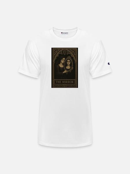 The Mirror Tarot Card Art - Champion Unisex T-Shirt - white