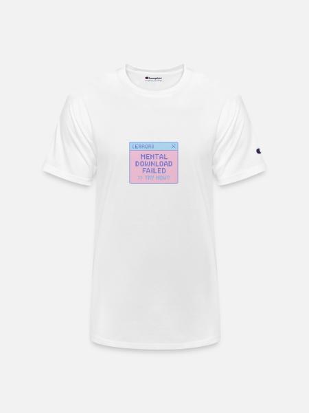 Pastel Glitch Error Window - Champion Unisex T-Shirt - white