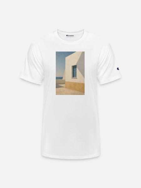 Mediterranean Light by the Sea - Champion Unisex T-Shirt - white