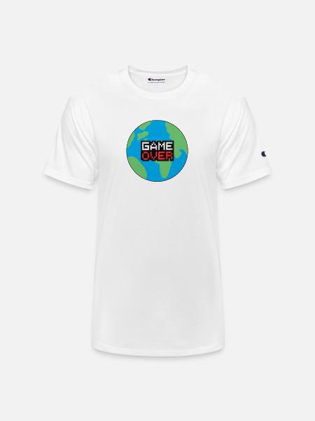 GAME OVER PLANET EARTH - Champion Unisex T-Shirt - white