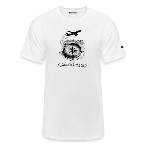 Wanderlust 2026 T-Shirt | Minimalist Travel Plane - Champion Unisex T-Shirt