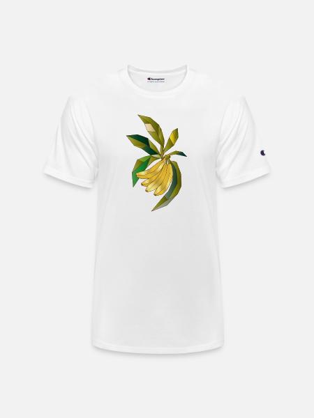 Geometric banana plant illustration - Champion Unisex T-Shirt - white