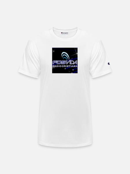 Vida Radio Cristiana Neon Logo - Champion Unisex T-Shirt - white