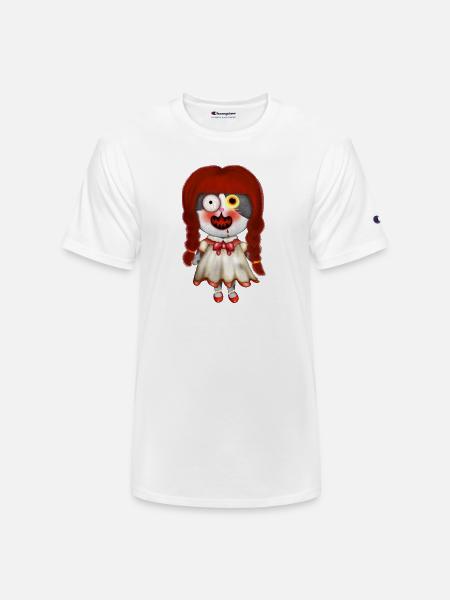 Spooky Retro Doll Design - Champion Unisex T-Shirt - white