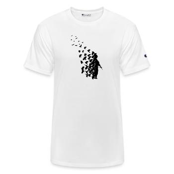 Banksy Birds - Champion Unisex T-Shirt - white - Front