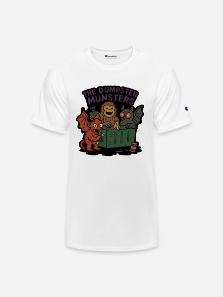 The Dumpster Munsters Halloween Crew - Champion Unisex T-Shirt - white