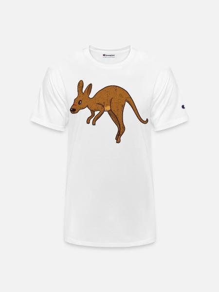 Rustic Kangaroo Jump - Champion Unisex T-Shirt - white