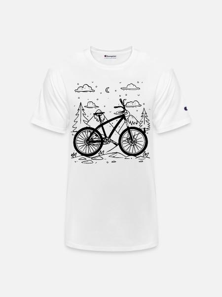 Mountain Biking Comic Style - Champion Unisex T-Shirt - white