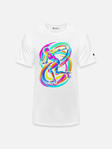 Roller Skater - Champion Unisex T-Shirt - white