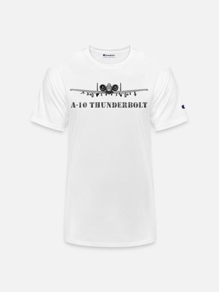 A10 Thunderbolt Frontline Print - Champion Unisex T-Shirt - white