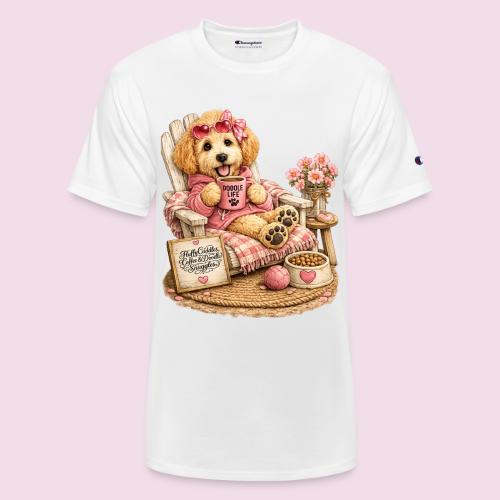 Just Enjoying Life Doodle Dog - Champion Unisex T-Shirt