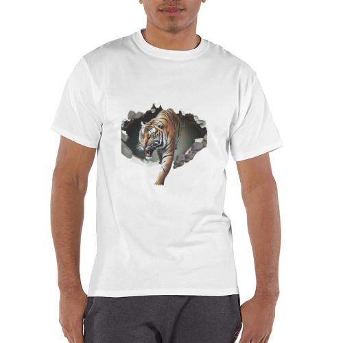 Fashion Design Tiger Coming Out, Wild Feline Tiger - Champion Unisex T-Shirt