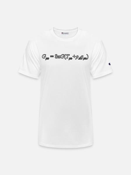 General Relativity Equation - Champion Unisex T-Shirt - white
