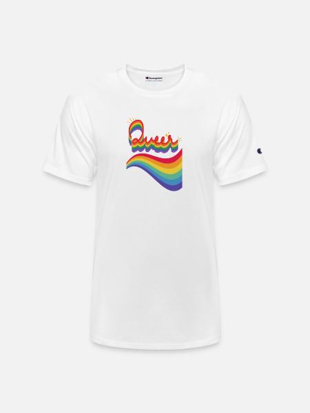 Queer Rainbow - Champion Unisex T-Shirt - white