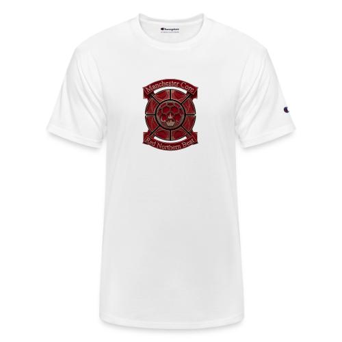 Manchester Is Red T Shirt, Soccer City Pride Gift - Champion Unisex T-Shirt