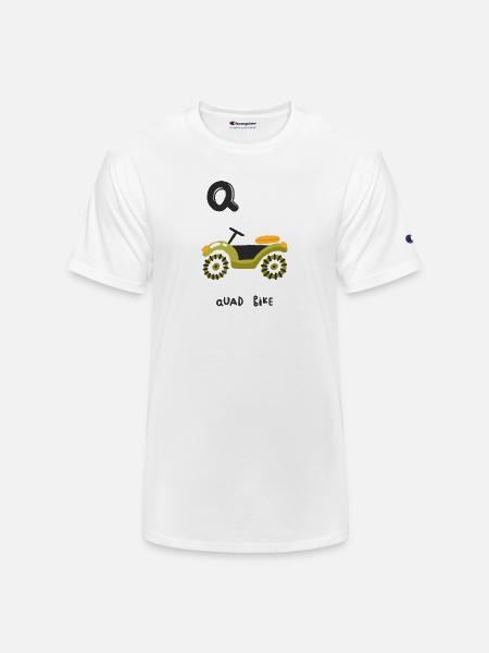 Q Is Quad Bike - Champion Unisex T-Shirt - white