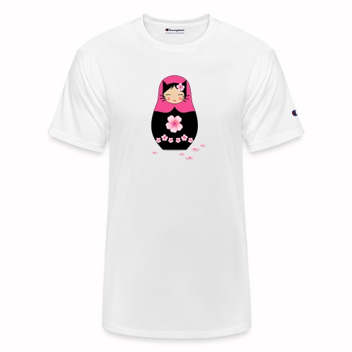 Lucky Kitty Russian Doll - Champion Unisex T-Shirt