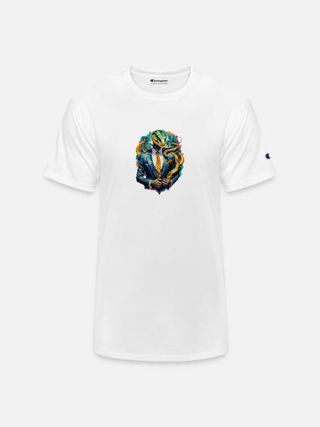Snake in suit - Champion Unisex T-Shirt - white