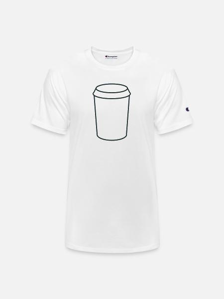 basic coffee cup - Champion Unisex T-Shirt - white