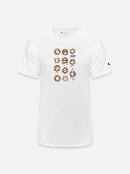 Sunflowers with Faces - Champion Unisex T-Shirt - white