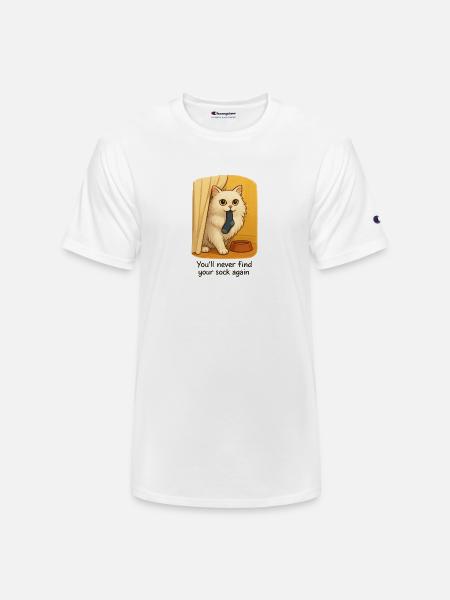 The Sock Thief - Champion Unisex T-Shirt - white