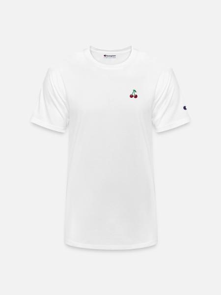 Cherries embroidered - Champion Unisex T-Shirt - white
