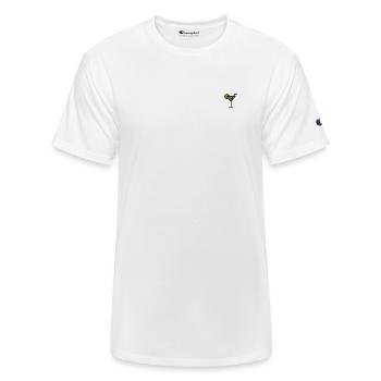 Cocktail brodé - T-shirt Champion unisexe - blanc - Devant
