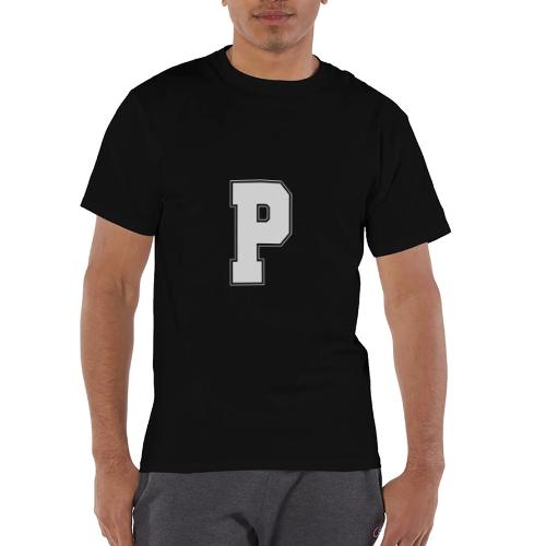 White Letter P – Varsity Alphabet Monogram - Champion Unisex T-Shirt