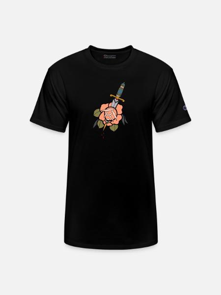 Rose Dagger - Champion Unisex T-Shirt - black
