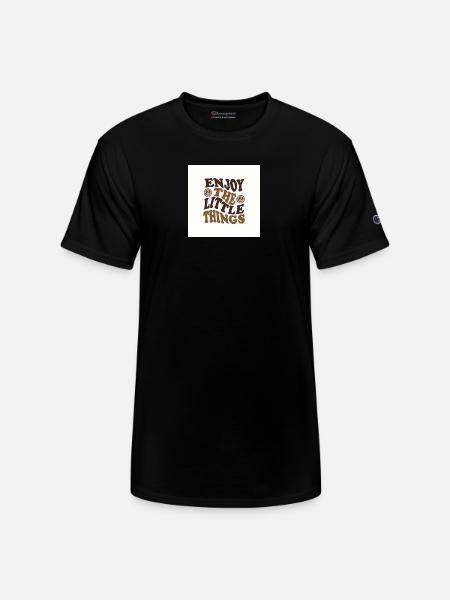 Enjoy The Little Things Retro - Champion Unisex T-Shirt - black