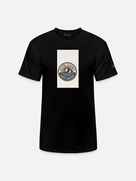 Alpine Legends Crest - Champion Unisex T-Shirt - black