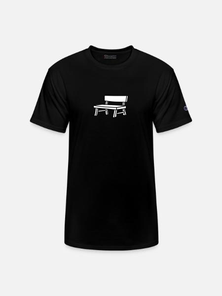 bench lineart - Champion Unisex T-Shirt - black