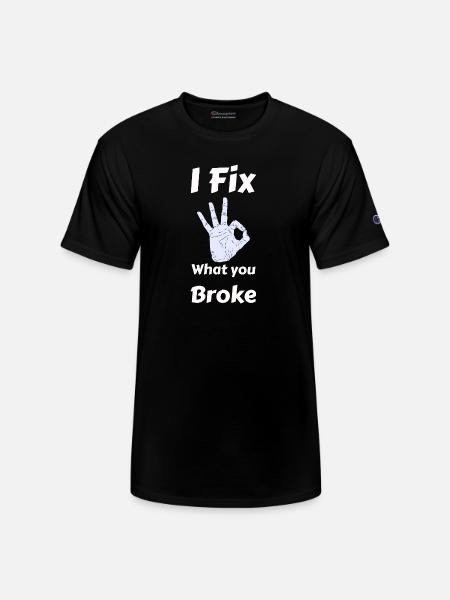 Mechanic - Champion Unisex T-Shirt - black