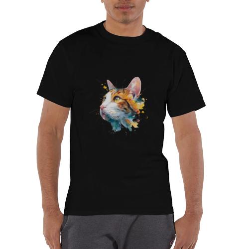 Cat: Feline Ink Burst - Champion Unisex T-Shirt