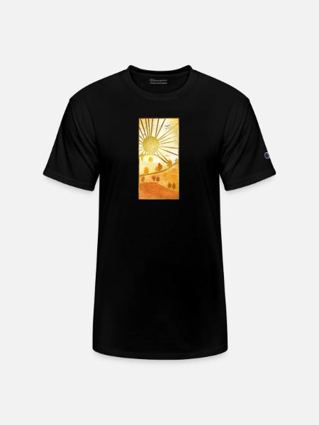 Landscape Sun - Champion Unisex T-Shirt - black