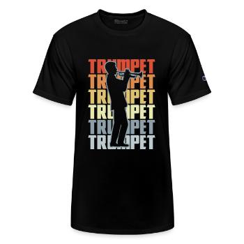 Vintage Trumpet - Champion Unisex T-Shirt - black - Front