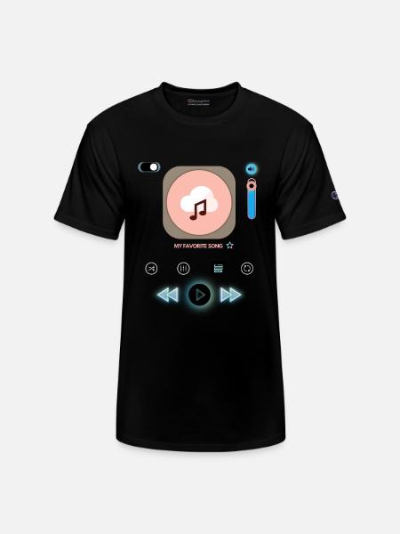 Pastel Music Cloud Icon - Champion Unisex T-Shirt - black