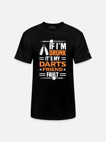 Darts Dart Player - Champion Unisex T-Shirt - black