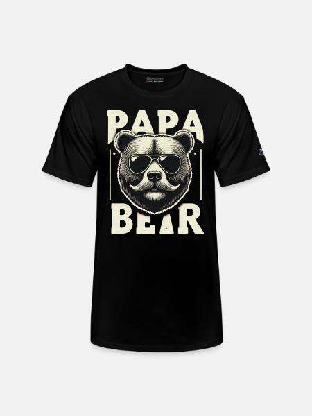 papa bear - Champion Unisex T-Shirt - black