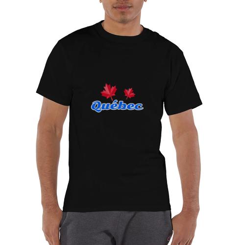 Québec with two red maple leaves - Champion Unisex T-Shirt