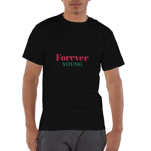 Forever Young Typography Design - Champion Unisex T-Shirt