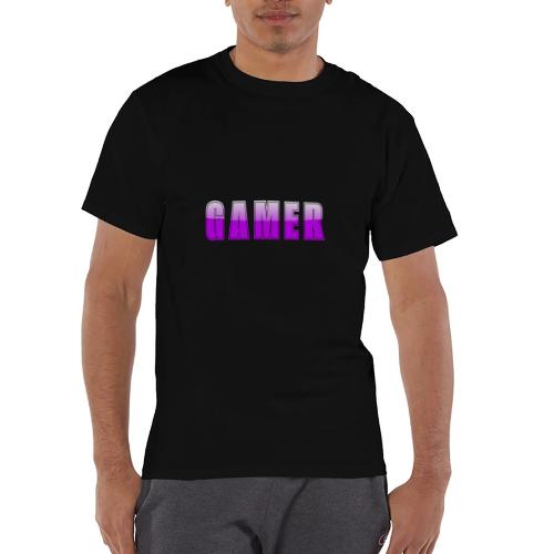 Gamer Purple Glossy Collegiate Design - Champion Unisex T-Shirt