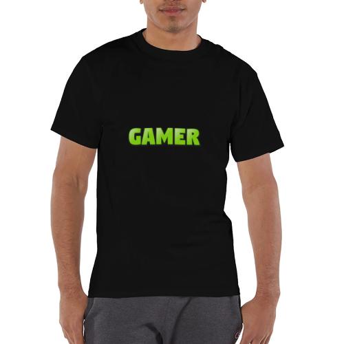 Gamer Neon Green Gaming Logo Design - Champion Unisex T-Shirt