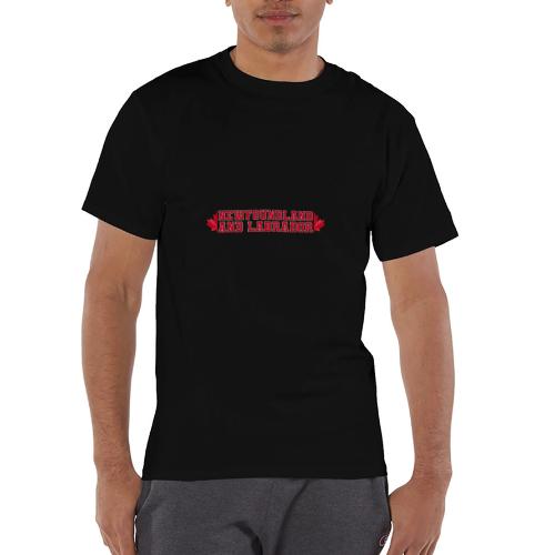 Newfoundland and Labrador with maple leaf - Champion Unisex T-Shirt